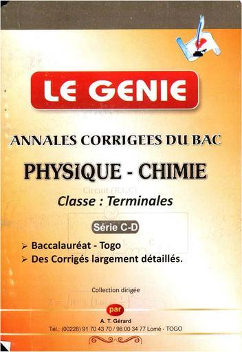 Annale corrigé du BAC - Le génie